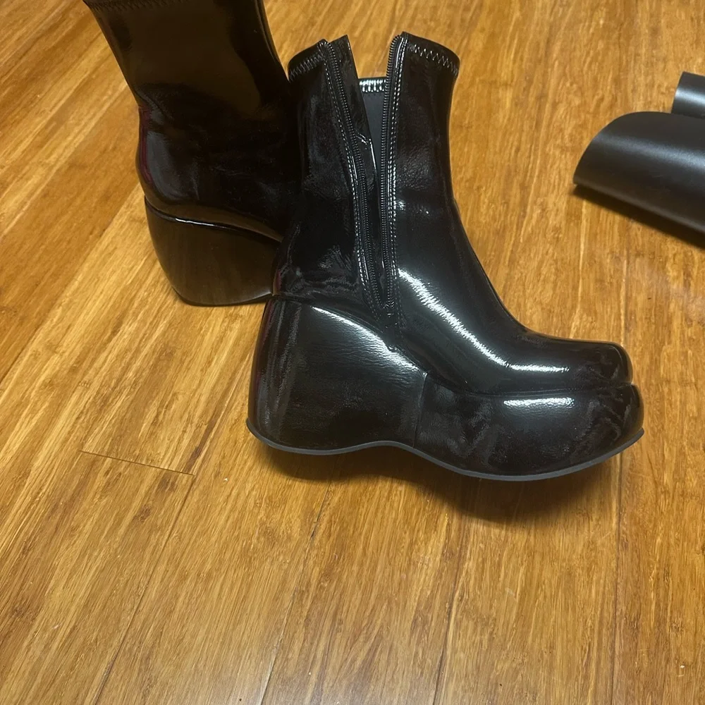 Jeffery Campbell alita-lo platform wedge boots 7, worn once - Picture 3 of 7